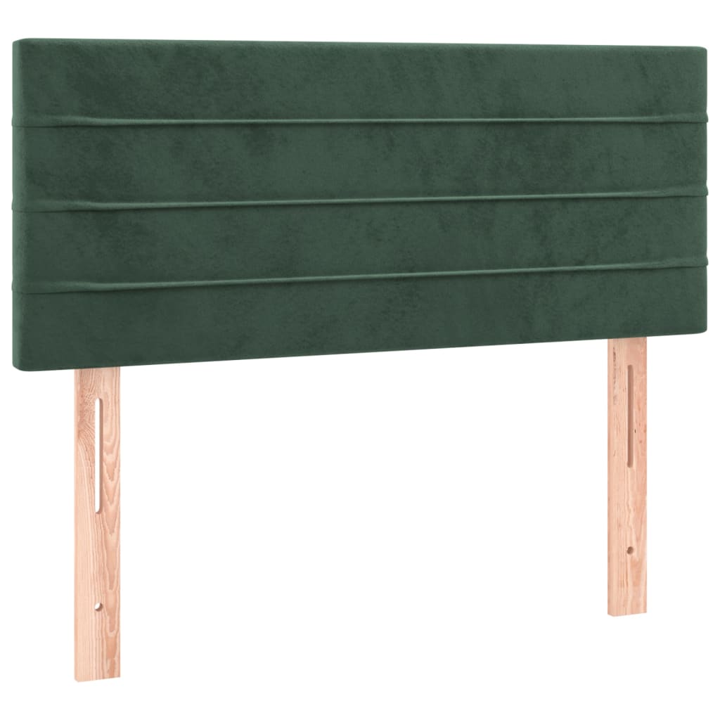 Cabeceira de cama veludo 100x5x78/88 cm verde-escuro