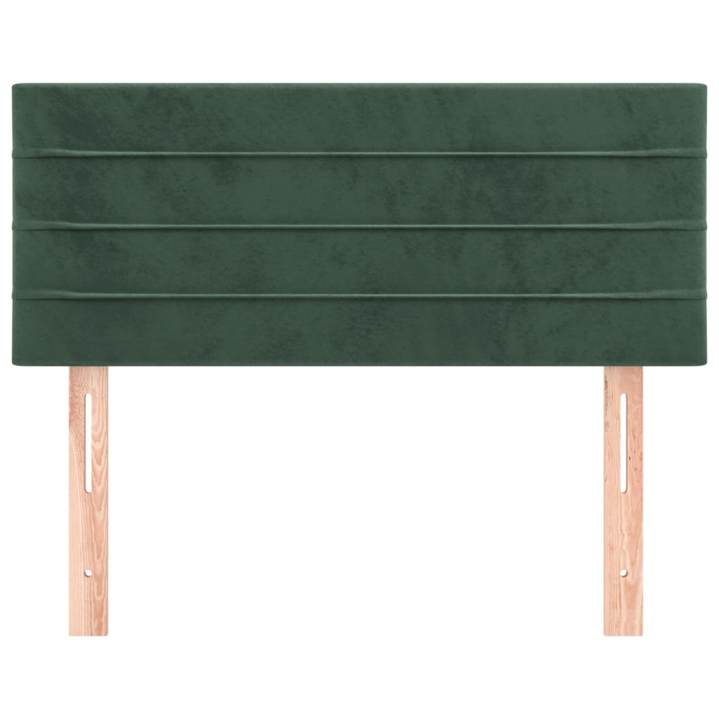 Cabeceira de cama veludo 100x5x78/88 cm verde-escuro