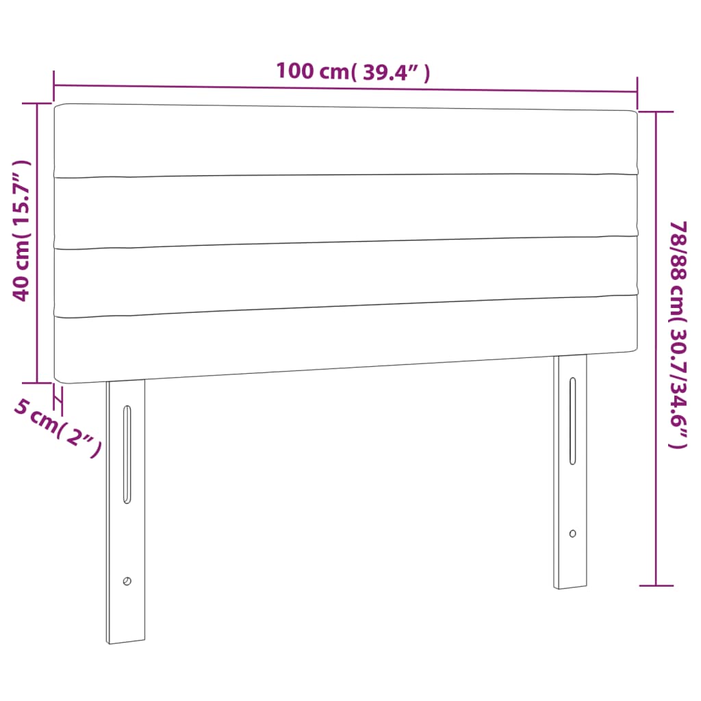 Cabeceira de cama veludo 100x5x78/88 cm azul-escuro