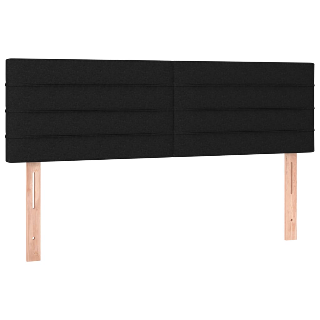 Cabeceira de cama 2 pcs tecido 72x5x78/88 cm preto