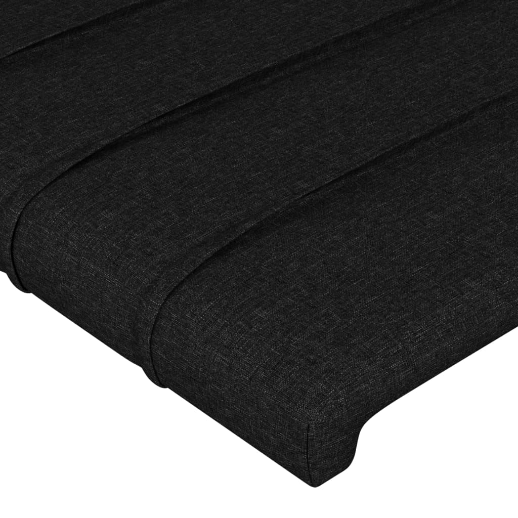 Cabeceira de cama 2 pcs tecido 72x5x78/88 cm preto