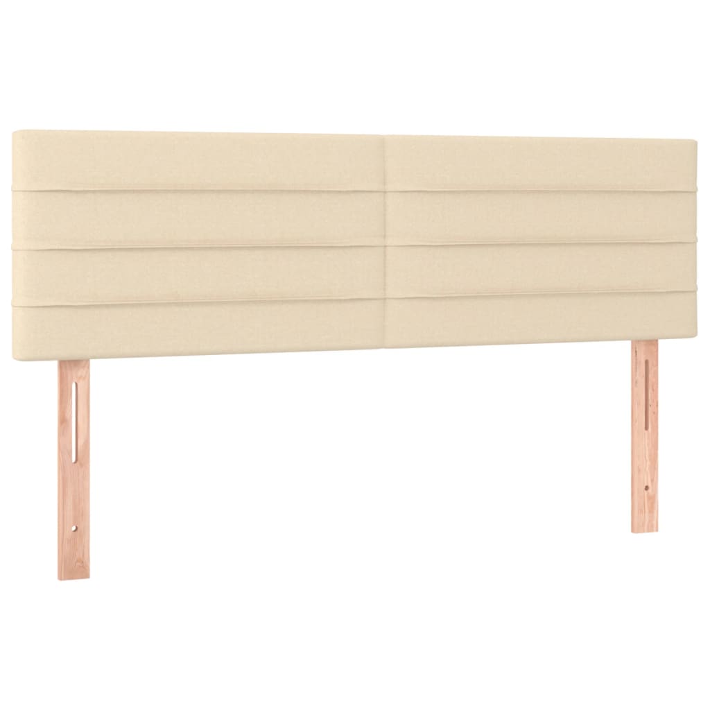 Cabeceira de cama 2 pcs tecido 72x5x78/88 cm creme