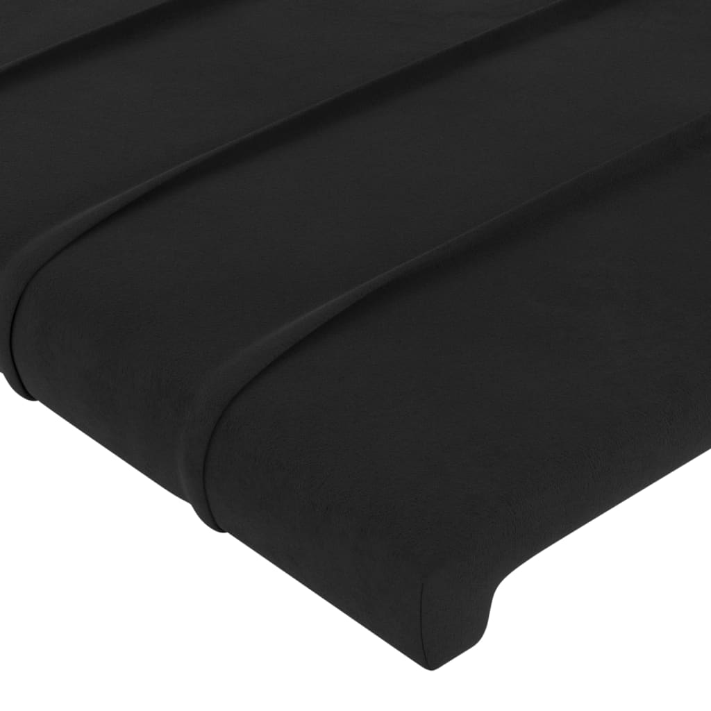 Cabeceira de cama 2 pcs veludo 72x5x78/88 cm preto