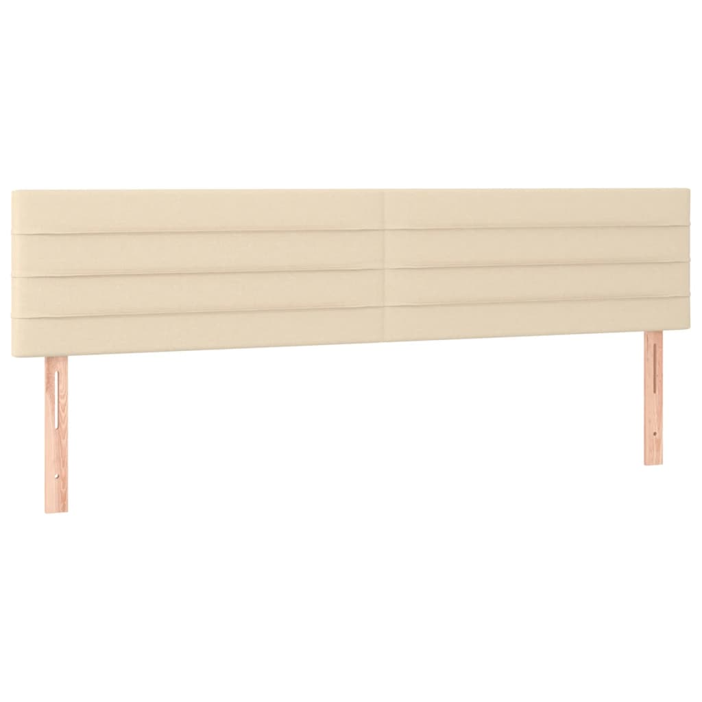 Cabeceira de cama 2 pcs tecido 80x5x78/88 cm creme