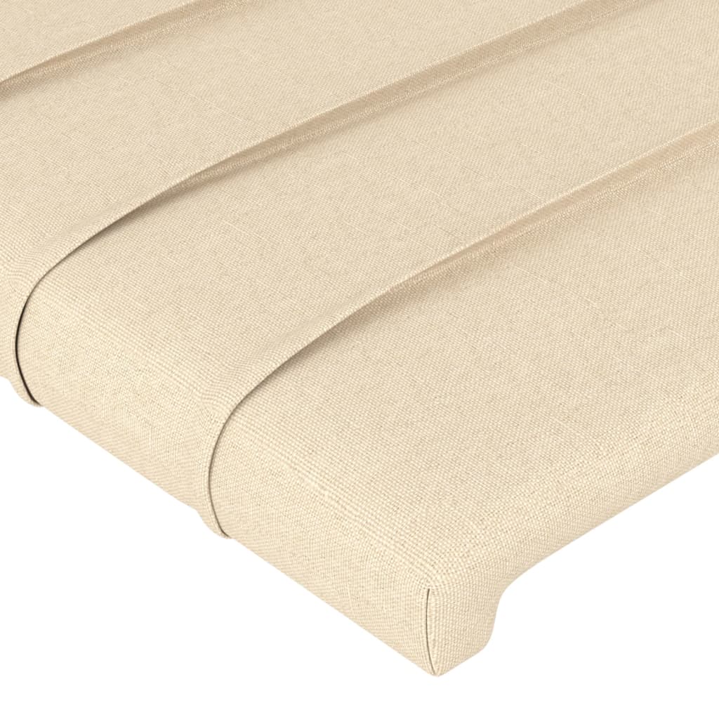 Cabeceira de cama 2 pcs tecido 80x5x78/88 cm creme