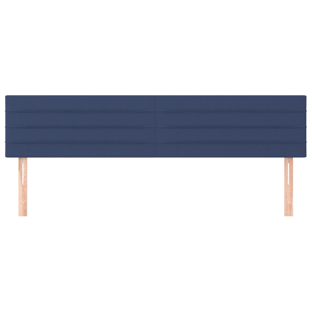 Cabeceira de cama 2 pcs tecido 80x5x78/88 cm azul