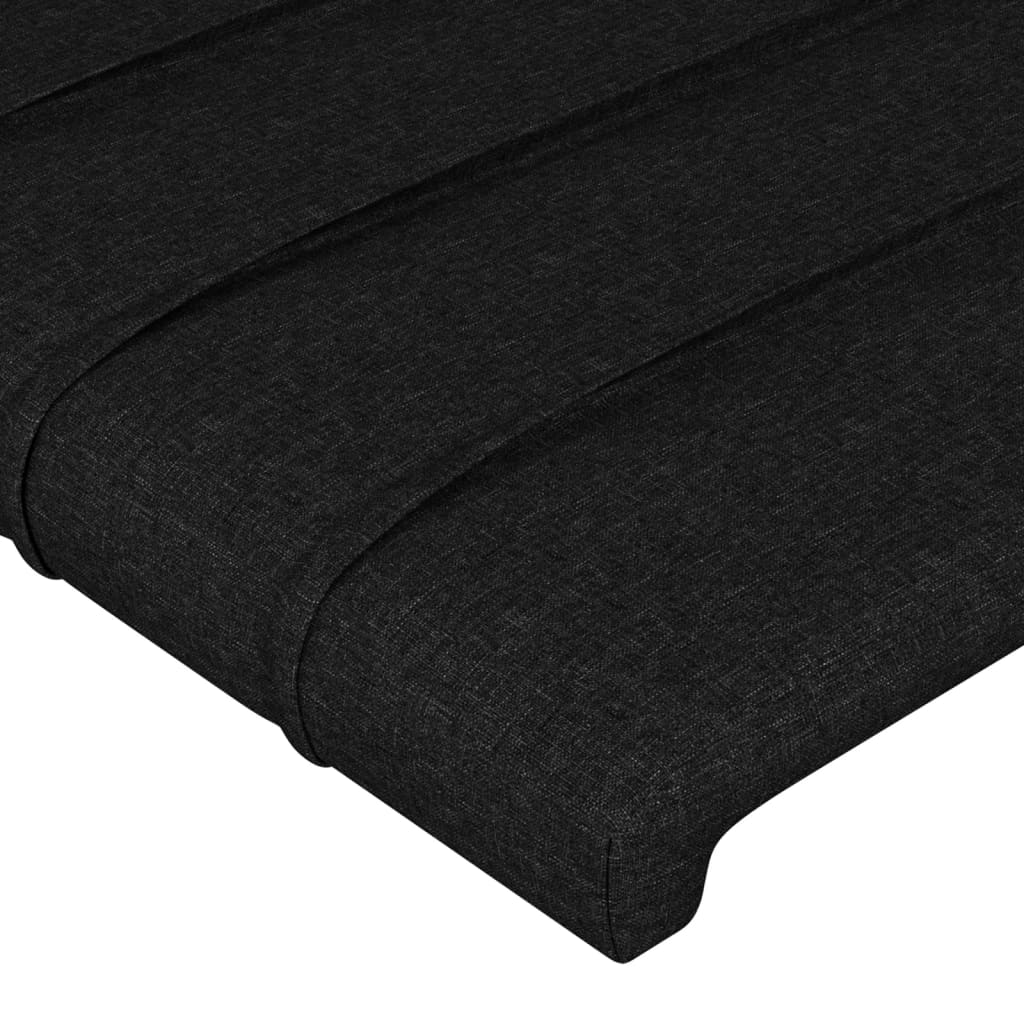 Cabeceira de cama 2 pcs tecido 90x5x78/88 cm preto