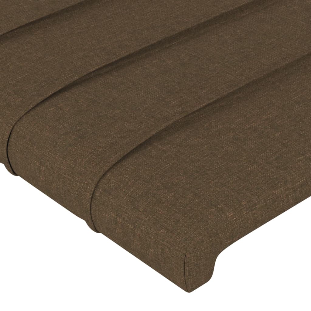 Cabeceira de cama 2 pcs tecido 90x5x78/88 cm castanho