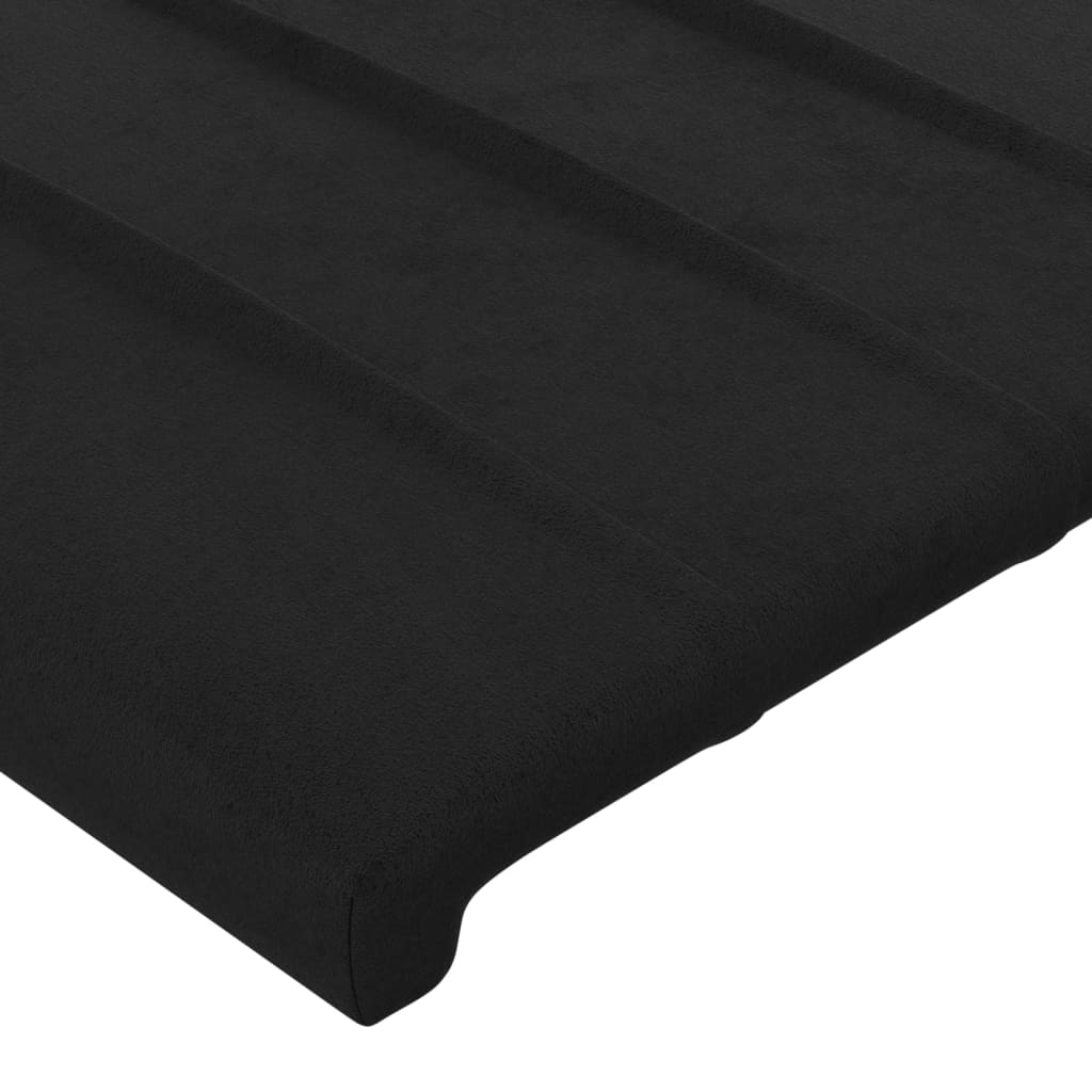 Cabeceira de cama veludo 100x5x78/88 cm preto