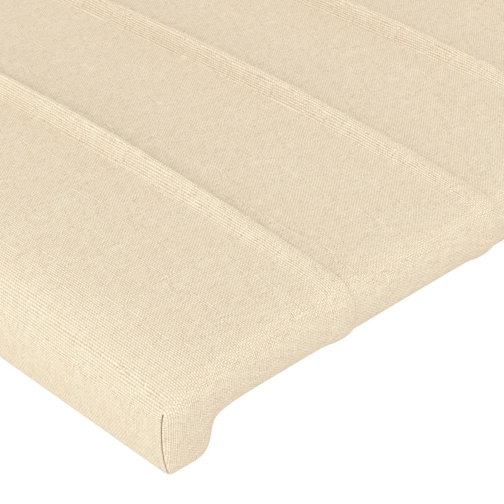 Cabeceira de cama 2 pcs tecido 72x5x78/88 cm creme