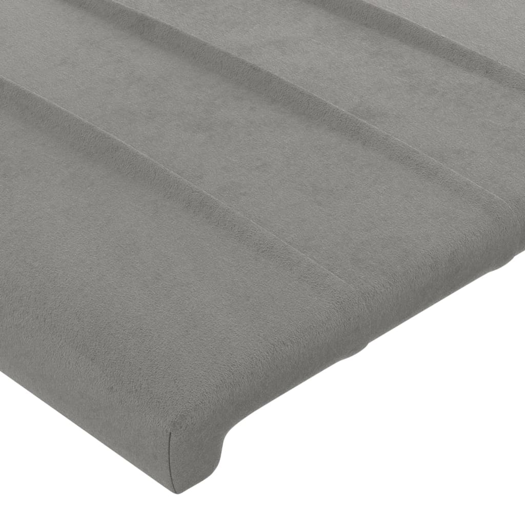 Cabeceira de cama 2 pcs veludo 72x5x78/88 cm cinzento-claro