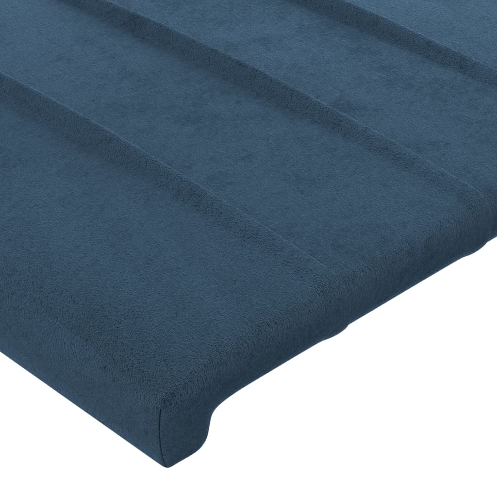 Cabeceira de cama 2 pcs veludo 72x5x78/88 cm azul-escuro