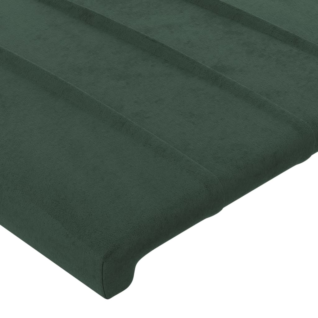 Cabeceira de cama 2 pcs veludo 80x5x78/88 cm verde-escuro