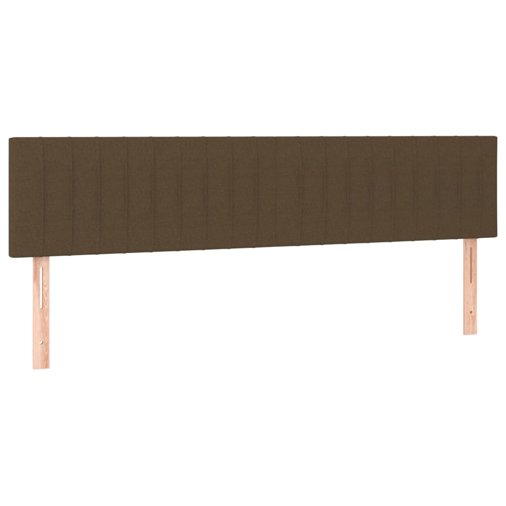 Cabeceira de cama 2 pcs tecido 100x5x78/88 cm castanho -escuro