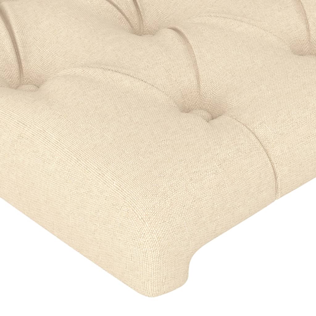 Cabeceira de cama tecido 80x7x78/88 cm creme