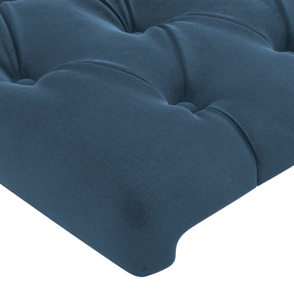 Cabeceira de cama veludo 80x7x78/88 cm azul-escuro