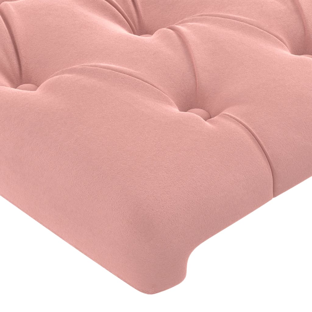 Cabeceira de cama veludo 80x7x78/88 cm rosa