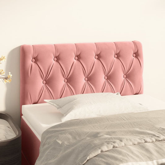 Cabeceira de cama veludo 80x7x78/88 cm rosa