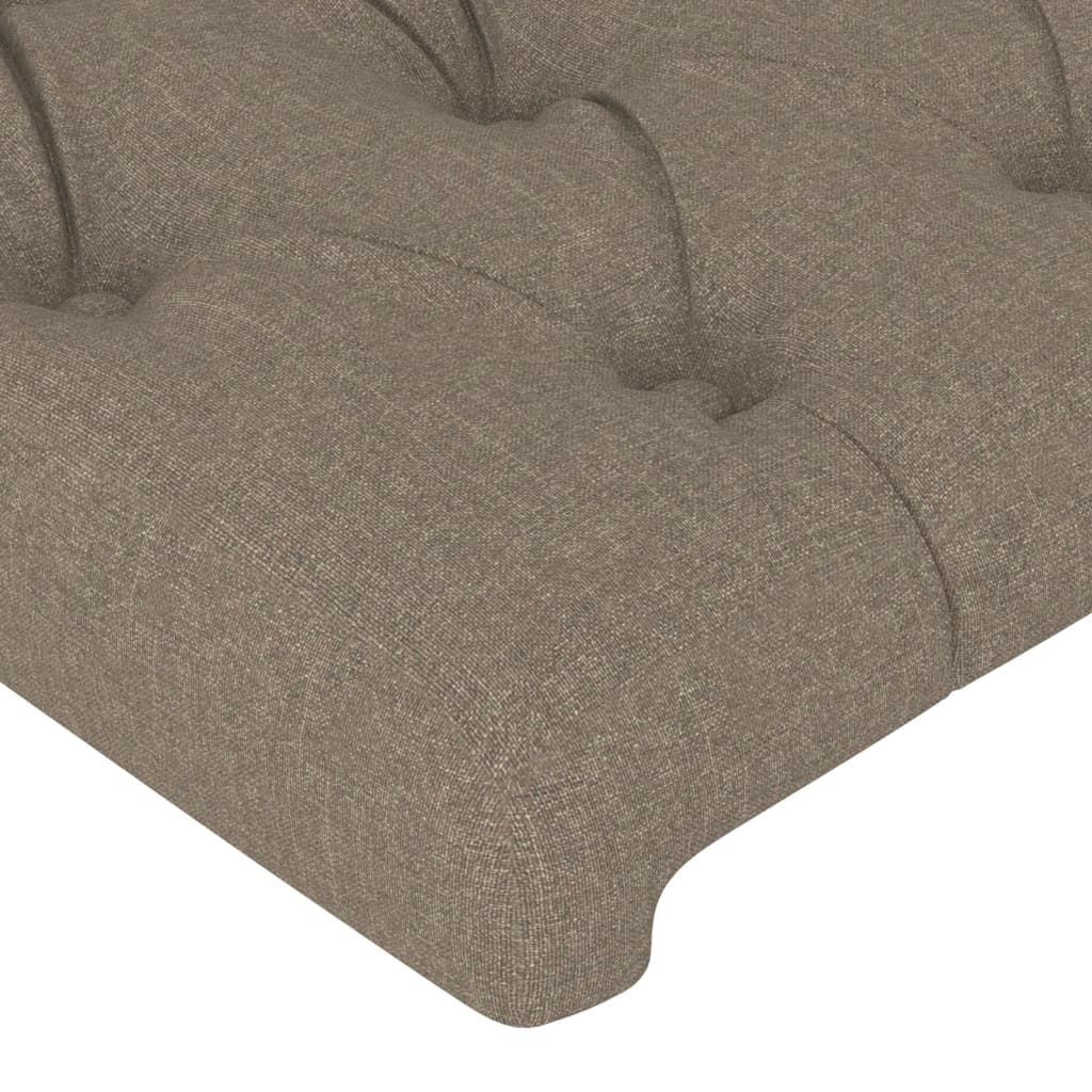 Cabeceira de cama tecido 90x7x78/88 cm cinzento-acastanhado