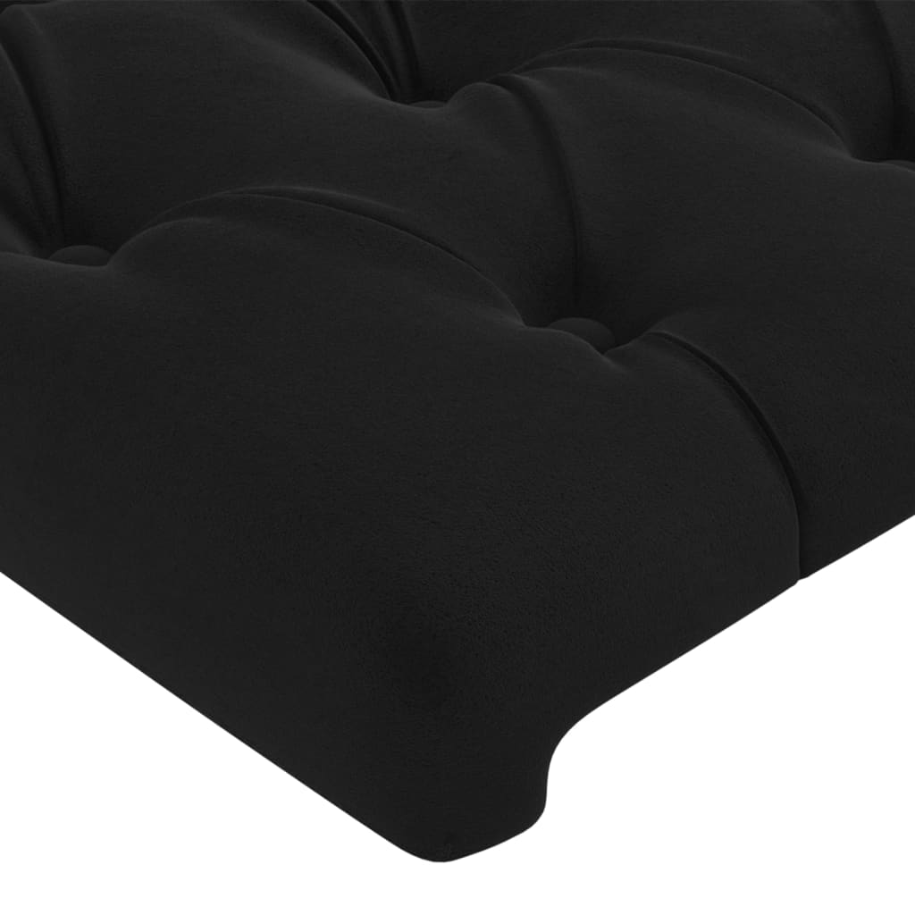 Cabeceira de cama veludo 90x7x78/88 cm preto