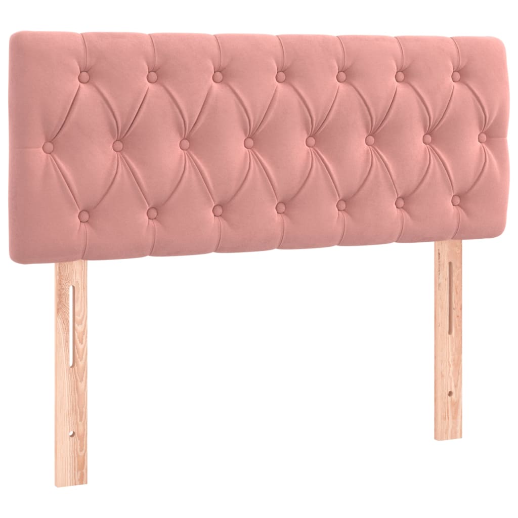 Cabeceira de cama veludo 90x7x78/88 cm rosa