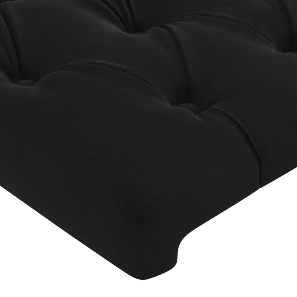 Cabeceira de cama veludo 100x7x78/88 cm preto