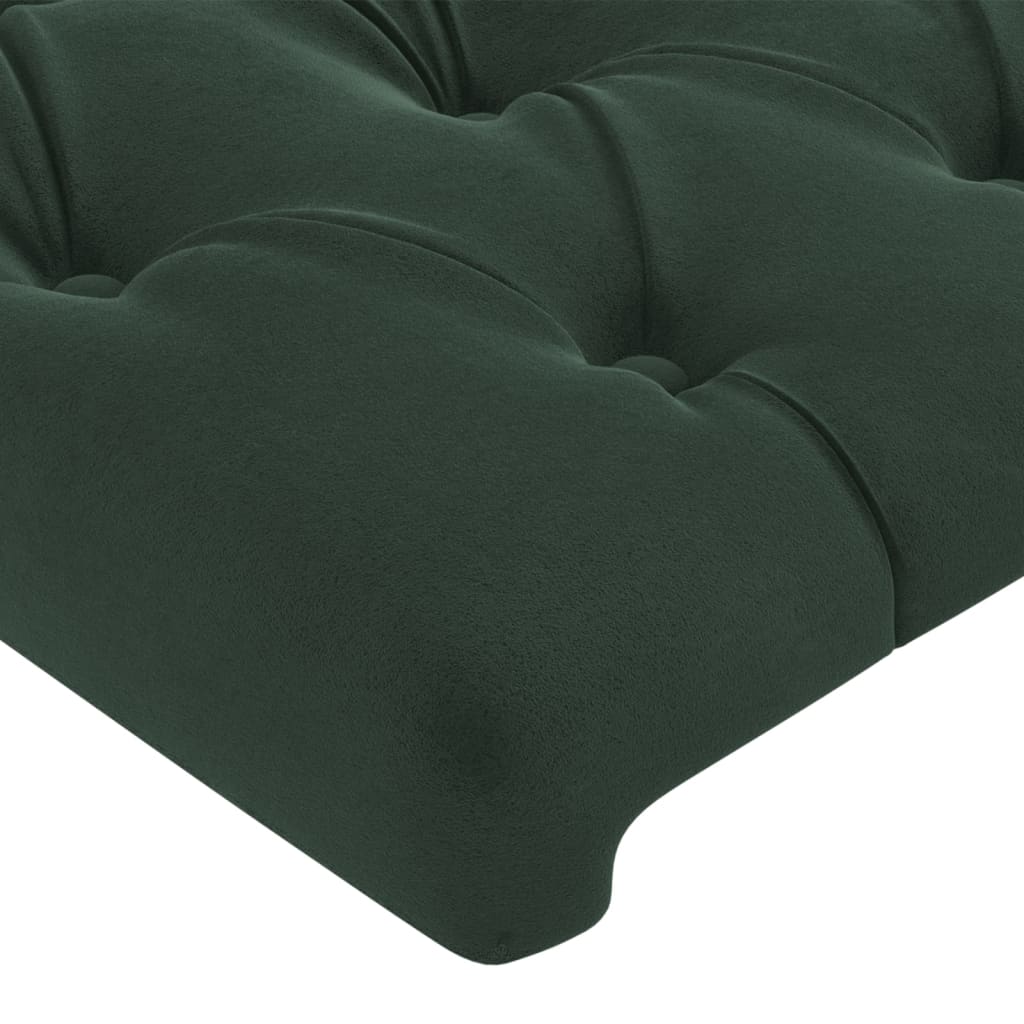 Cabeceira de cama 2 pcs veludo 72x7x78/88 cm verde-escuro