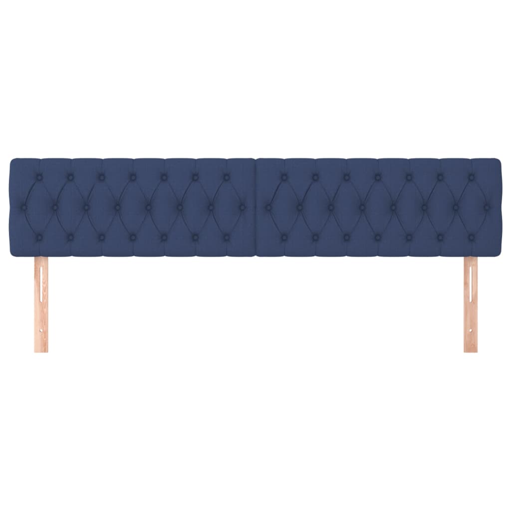 Cabeceira de cama 2 pcs tecido 100x7x78/88 cm azul