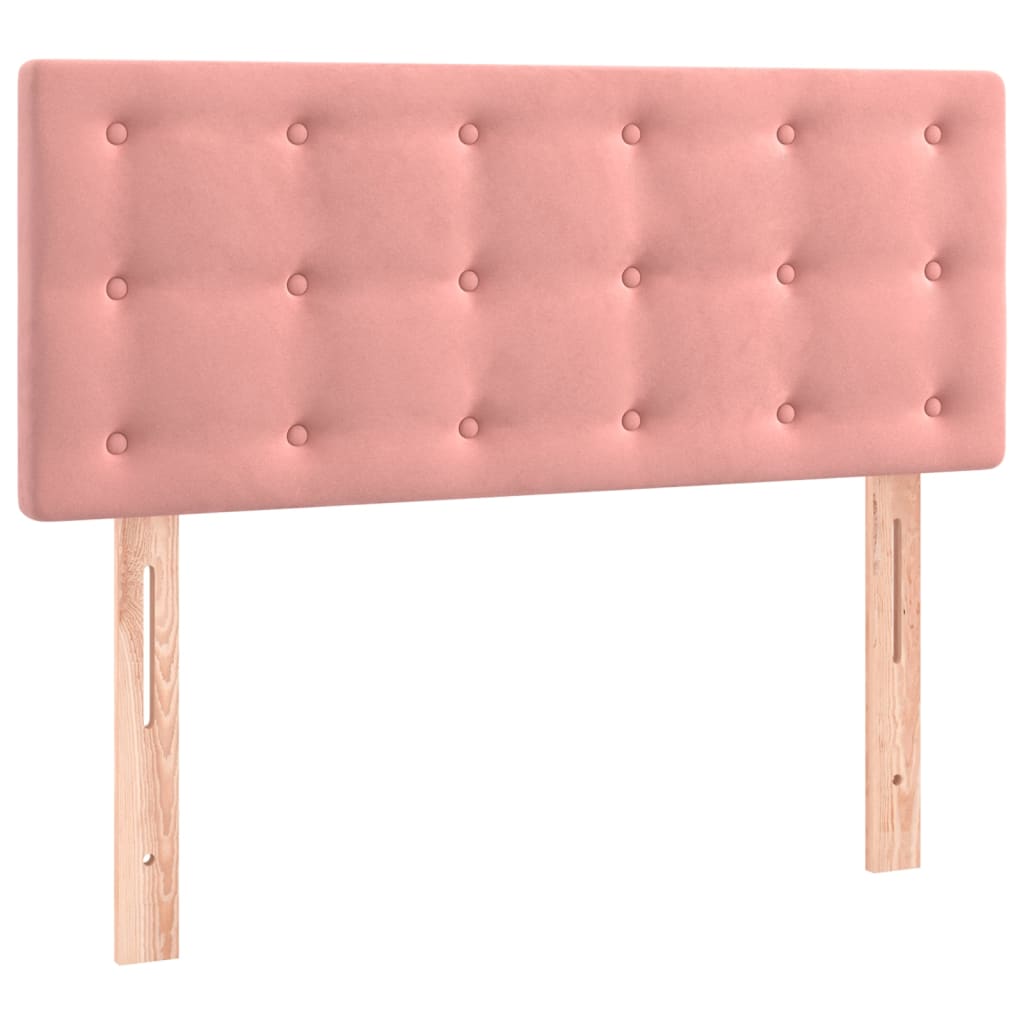 Cabeceira de cama veludo 80x5x78/88 cm rosa