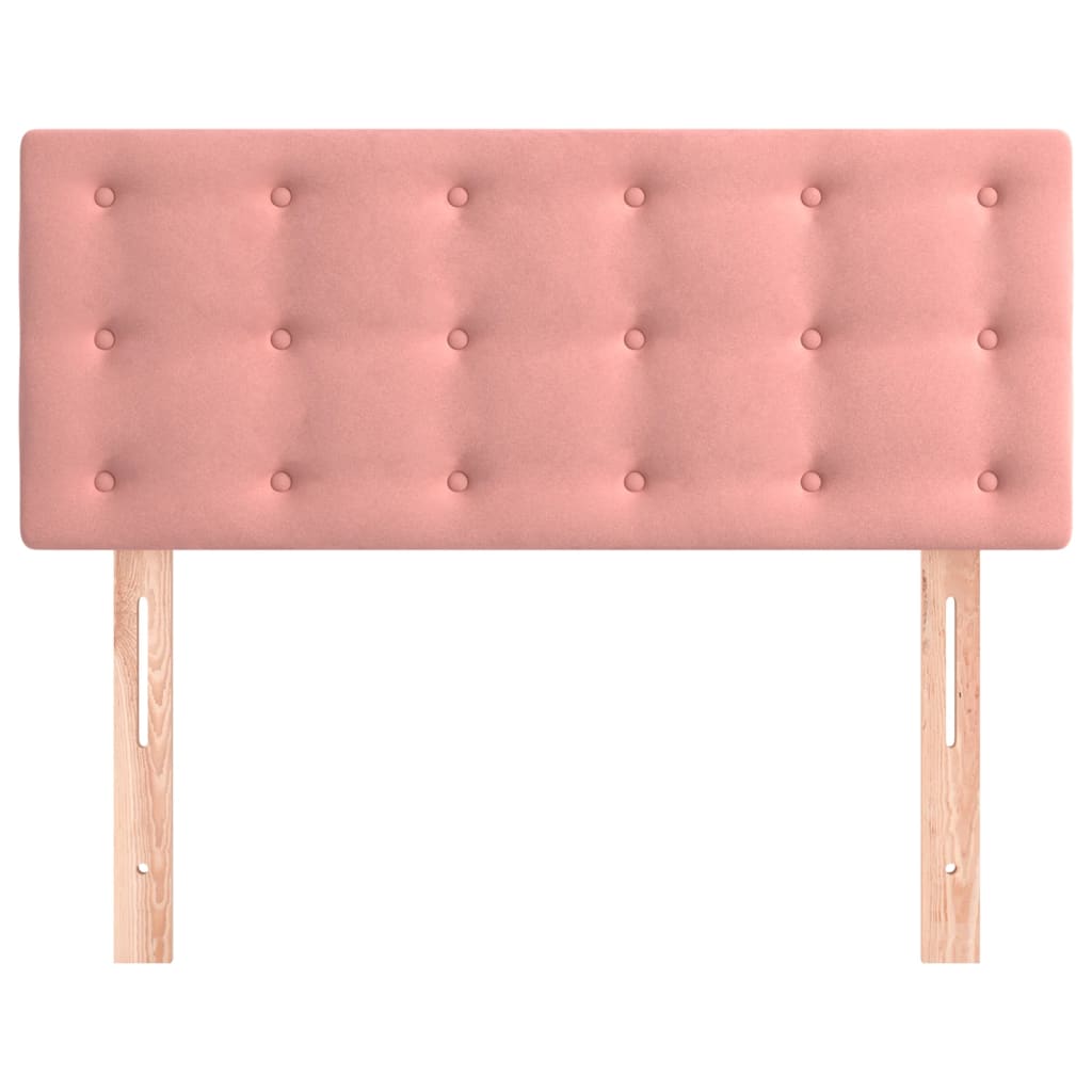 Cabeceira de cama veludo 80x5x78/88 cm rosa