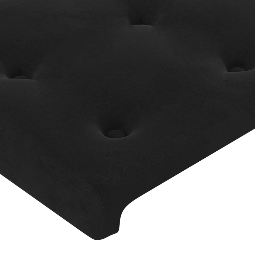 Cabeceira de cama veludo 90x5x78/88 cm preto