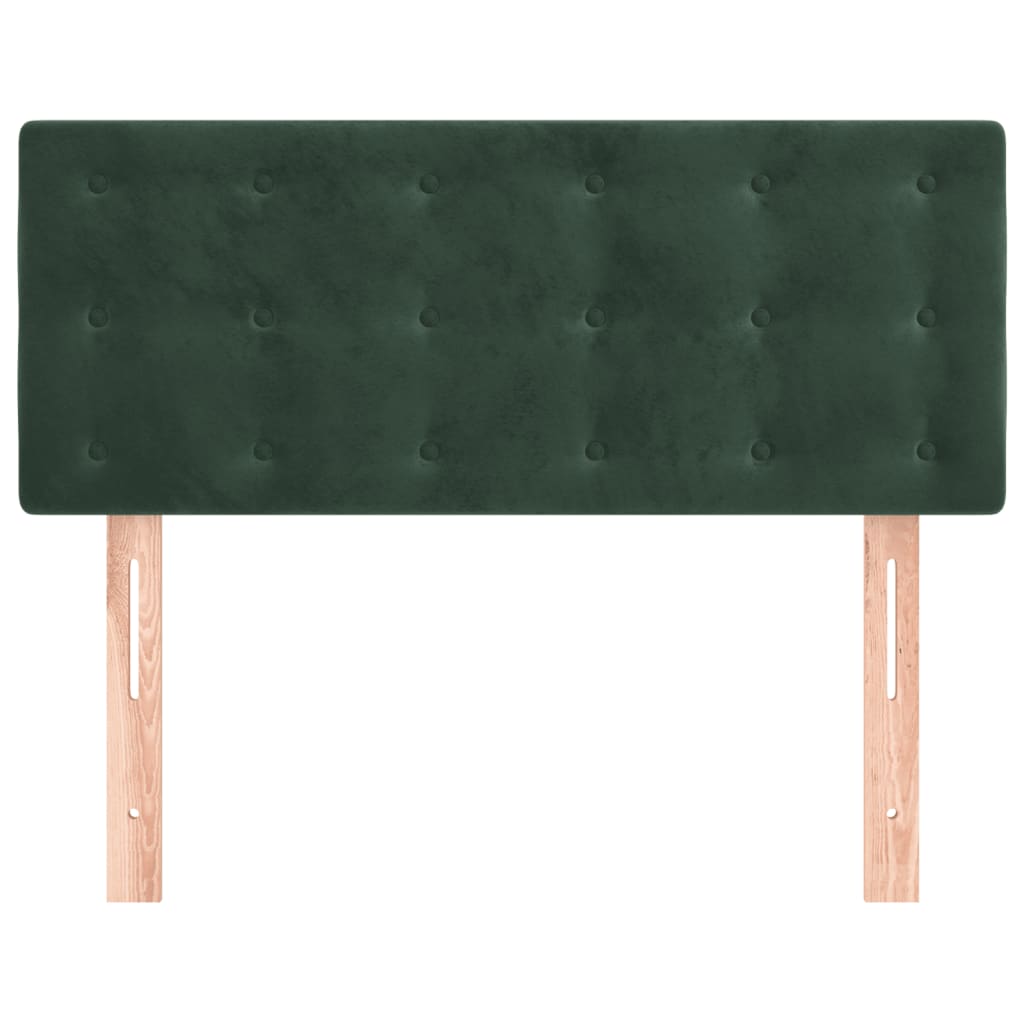 Cabeceira de cama veludo 90x5x78/88 cm verde-escuro