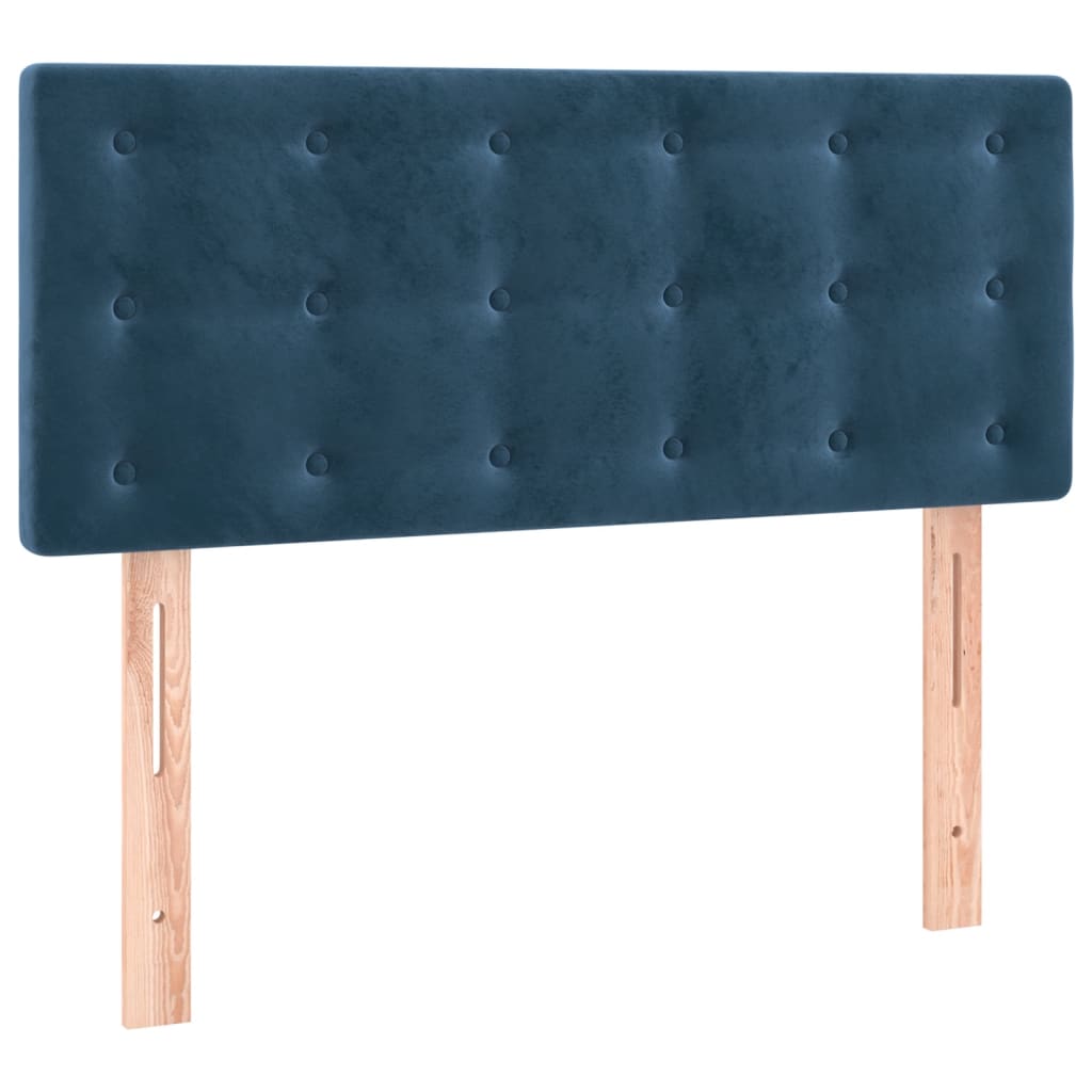 Cabeceira de cama veludo 90x5x78/88 cm azul-escuro