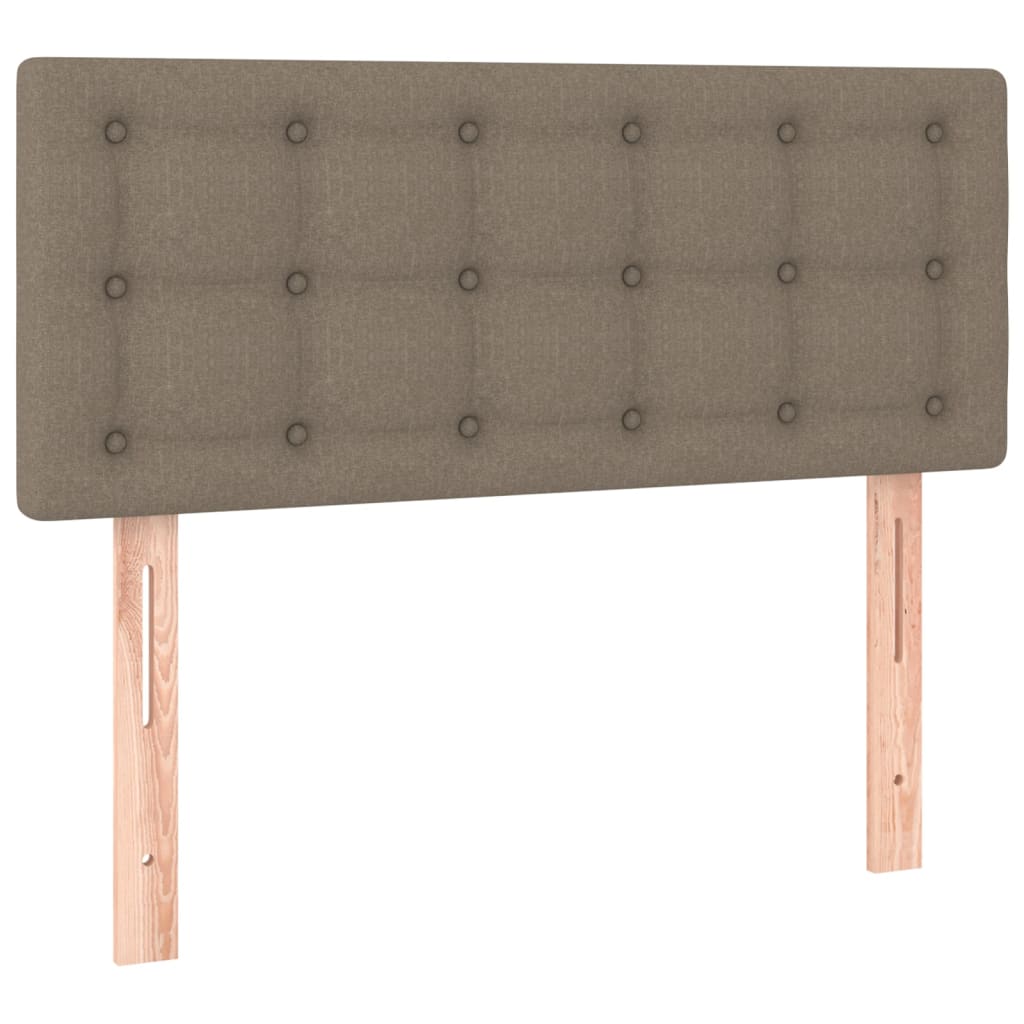 Cabeceira de cama tecido 100x5x78/88 cm cinzento-acastanhado