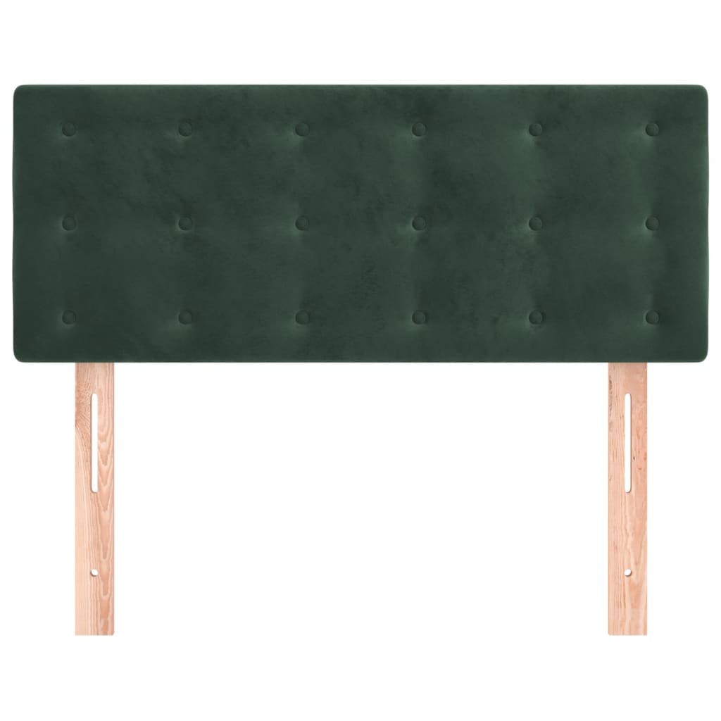 Cabeceira de cama veludo 100x5x78/88 cm verde-escuro