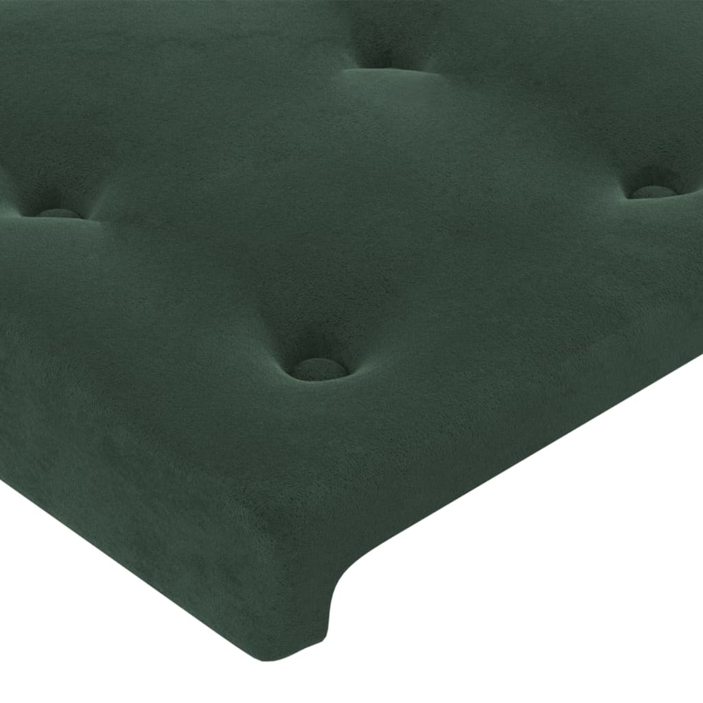 Cabeceira de cama veludo 100x5x78/88 cm verde-escuro