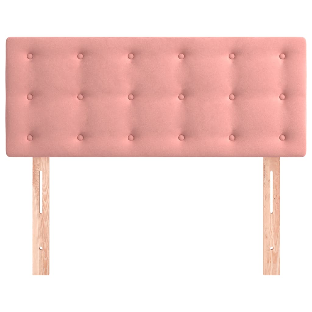 Cabeceira de cama veludo 100x5x78/88 cm rosa