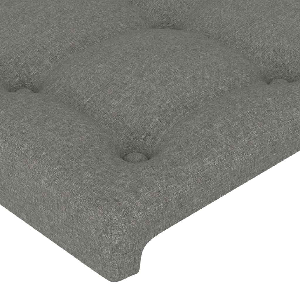 Cabeceira de cama 2 pcs tecido 72x5x78/88 cm cinzento-escuro