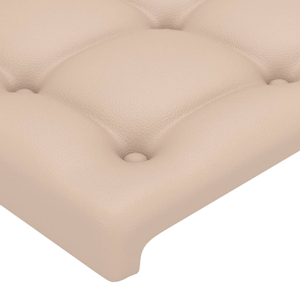 Cabeceira cama 2 pcs couro artificial 72x5x78/88 cm cappuccino