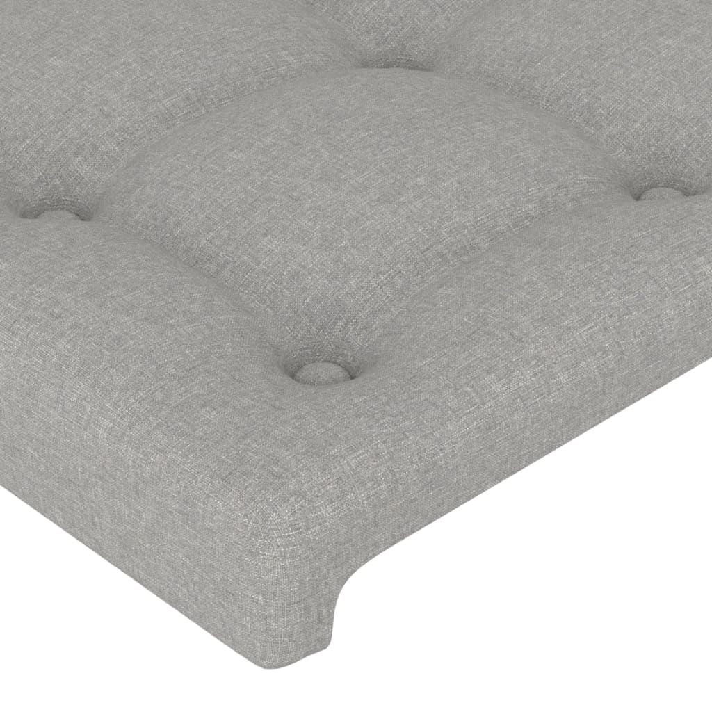 Cabeceira de cama 2 pcs tecido 80x5x78/88 cm cinzento-claro