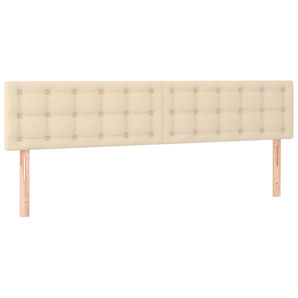 Cabeceira de cama 2 pcs tecido 80x5x78/88 cm creme