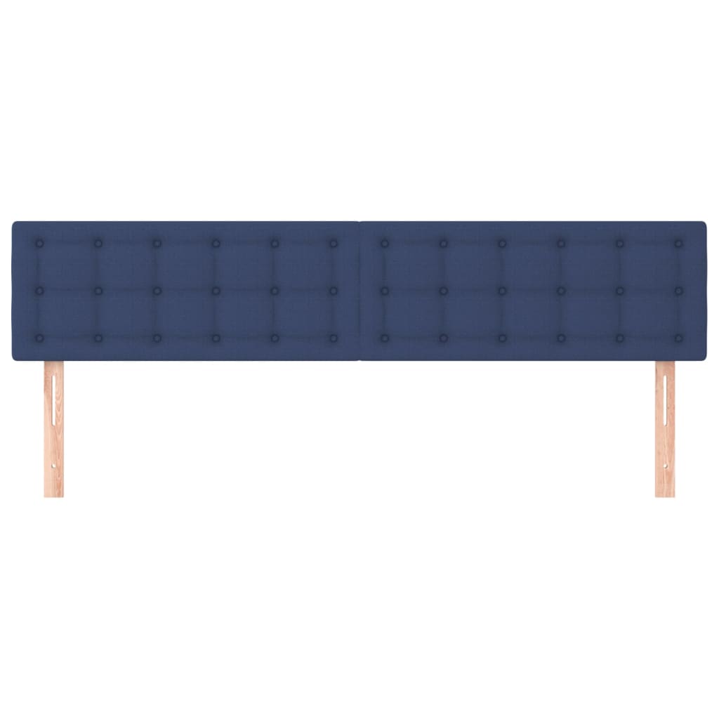 Cabeceira de cama 2 pcs tecido 80x5x78/88 cm azul