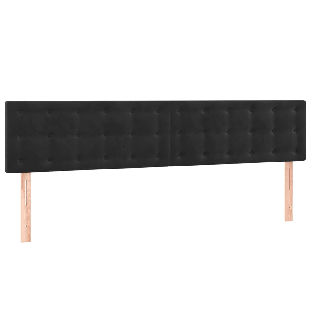 Cabeceira de cama 2 pcs veludo 80x5x78/88 cm preto