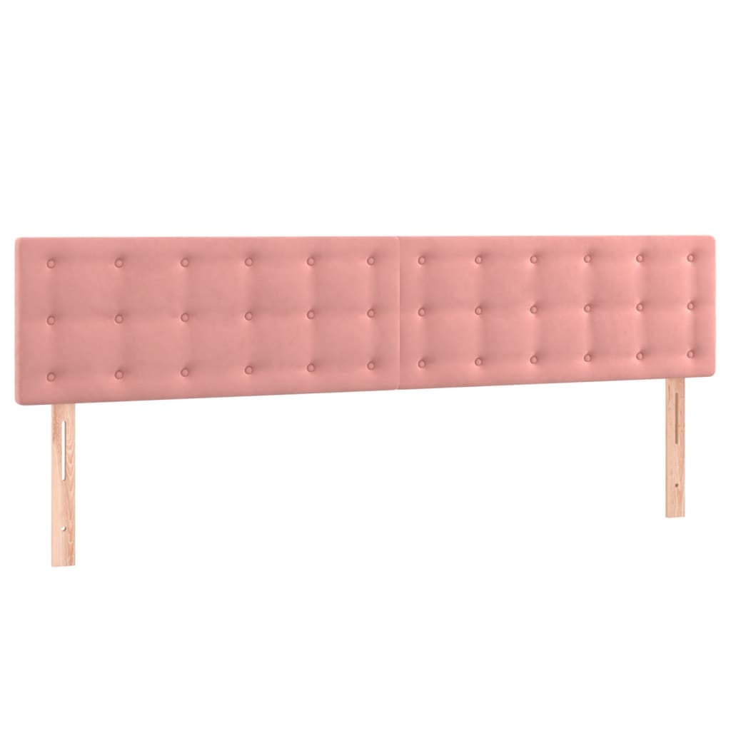 Cabeceira de cama 2 pcs veludo 80x5x78/88 cm rosa