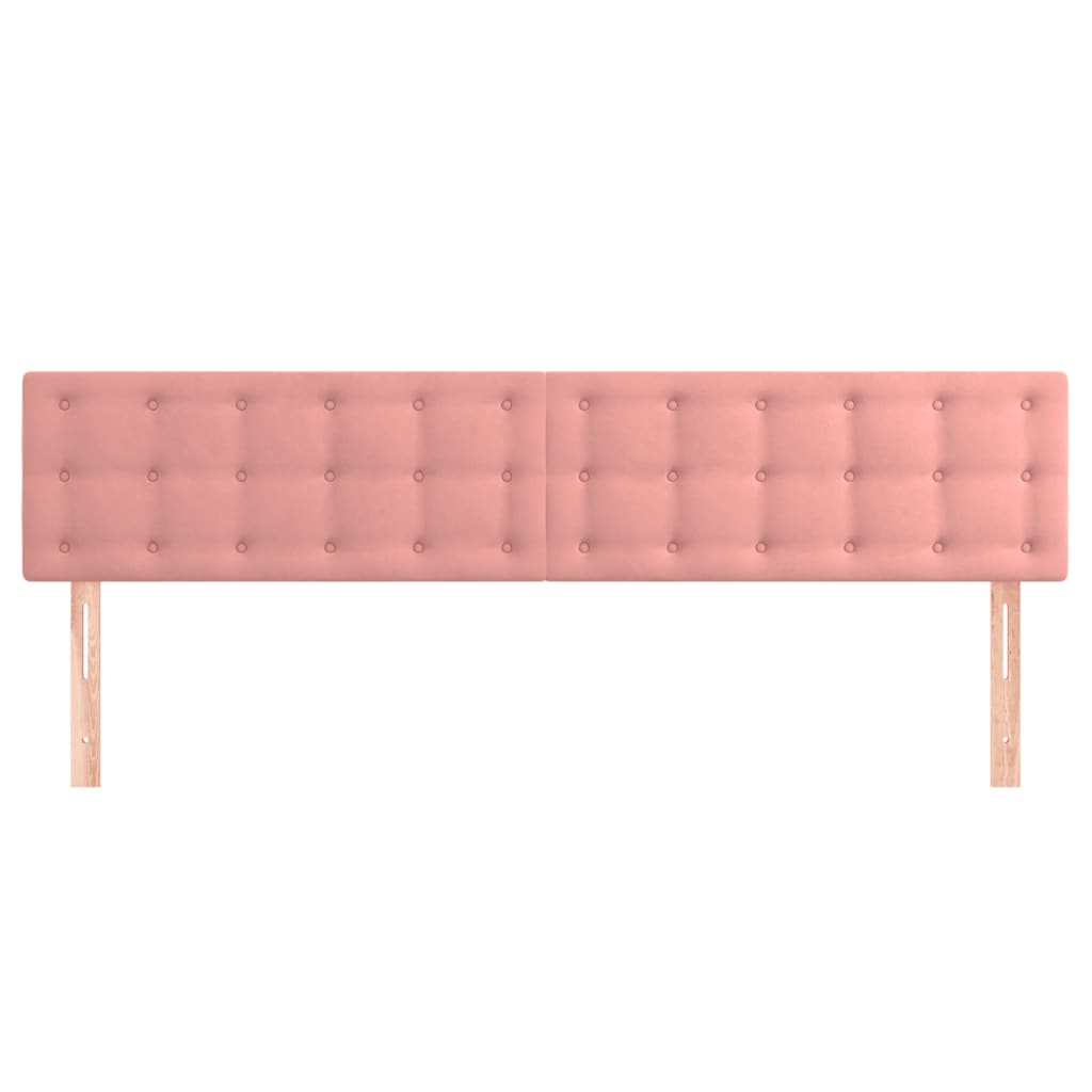 Cabeceira de cama 2 pcs veludo 80x5x78/88 cm rosa