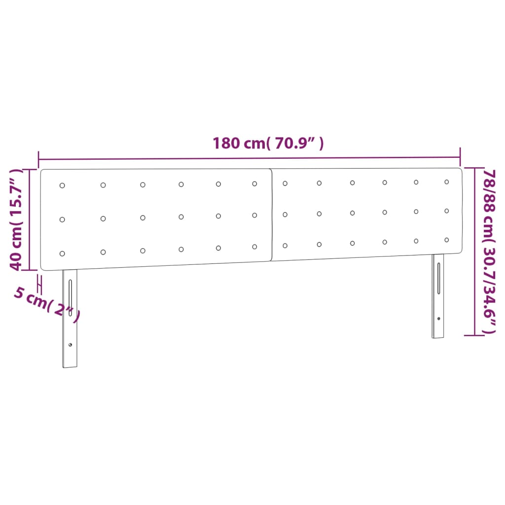 Cabeceira cama 2 pcs couro artificial 90x5x78/88 cm cappuccino