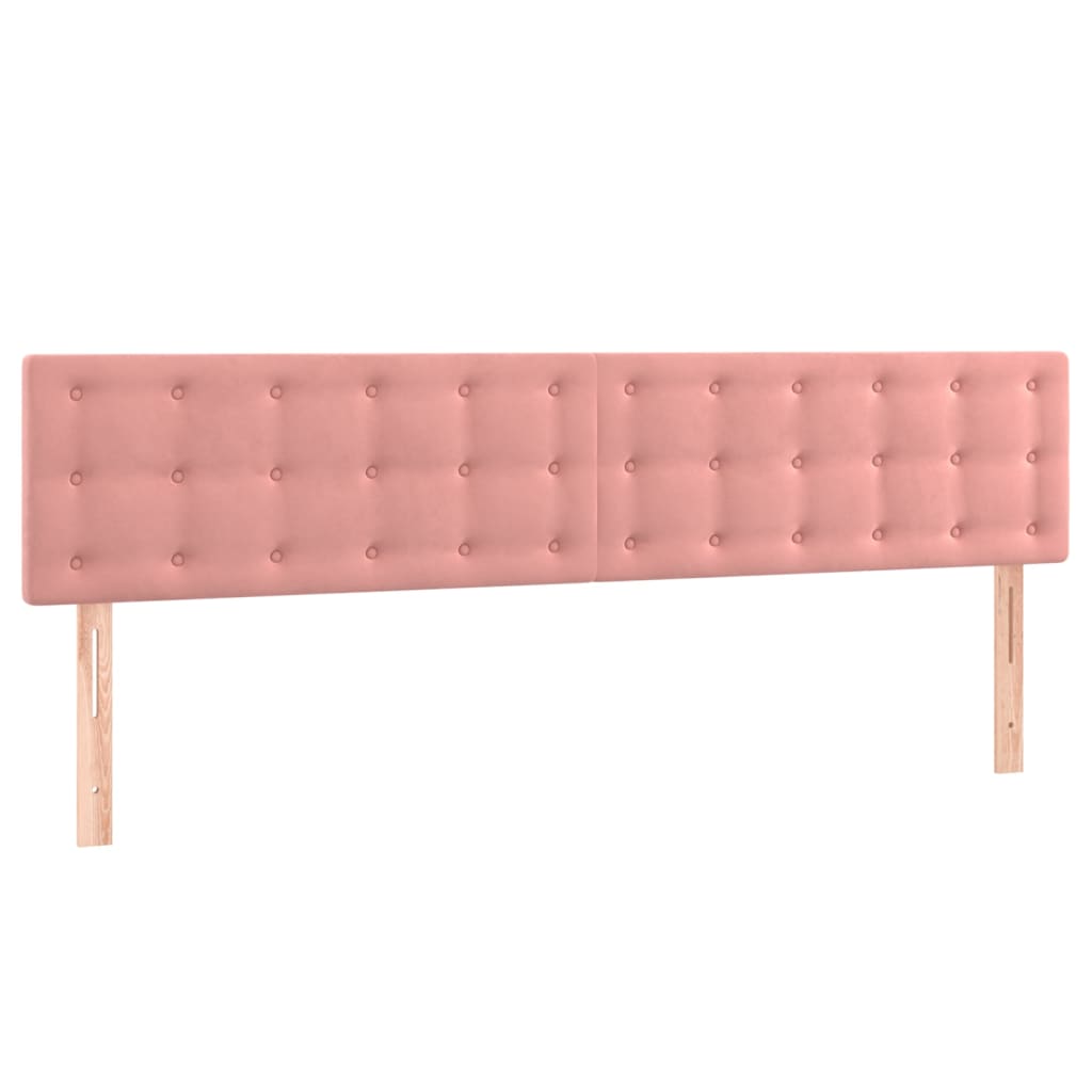 Cabeceira de cama 2 pcs veludo 90x5x78/88 cm rosa