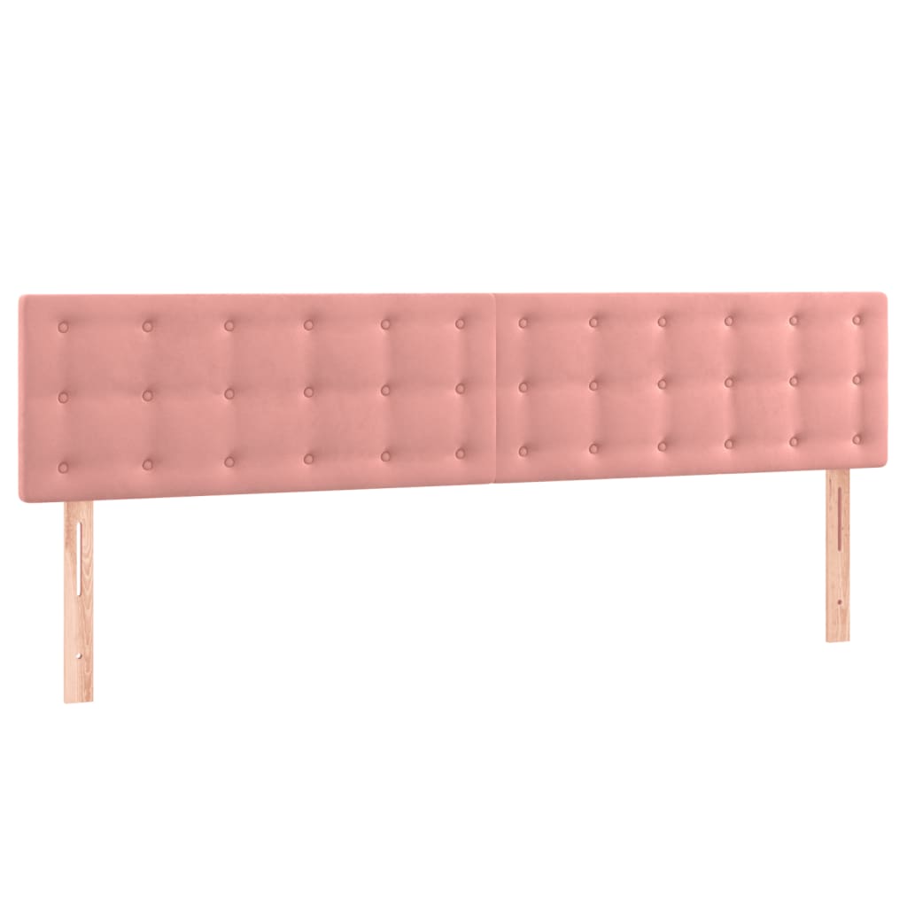 Cabeceira de cama 2 pcs veludo 100x5x78/88 cm rosa