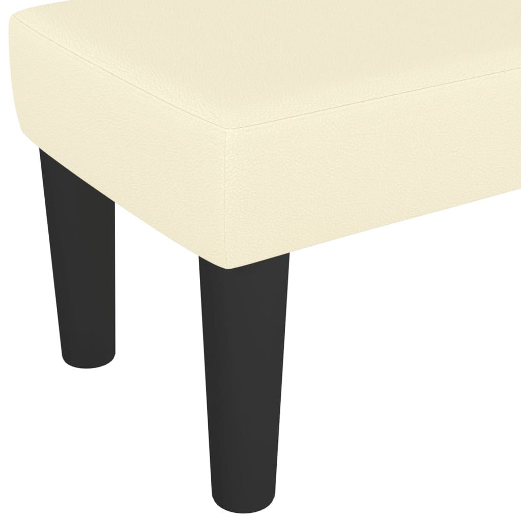 Banco 100x30x30 cm couro artificial cor creme