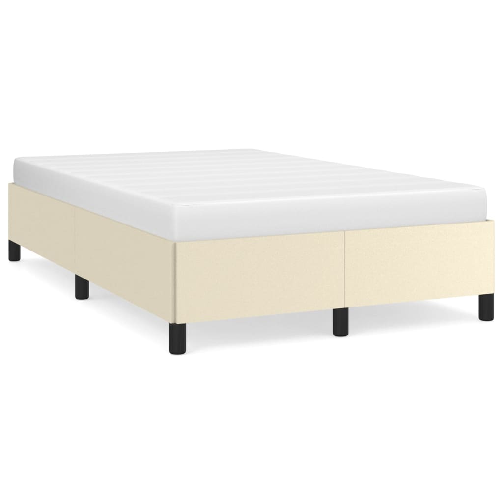 Estrutura de cama 120x200 cm couro artificial cor creme